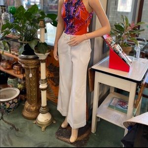 Vintage Saks 5th Ave Young Dimensions White Bellbottoms